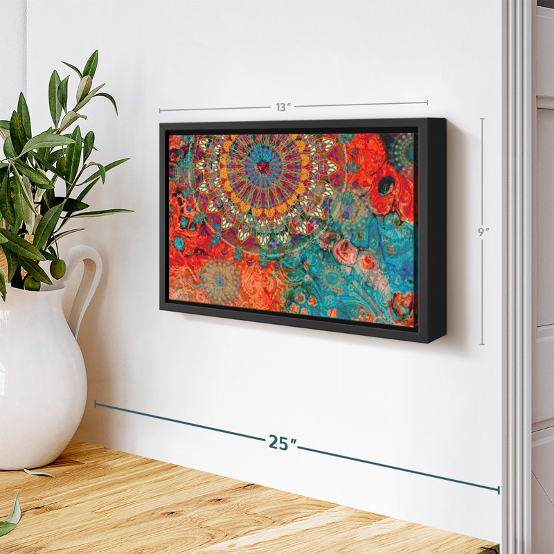 Abstrait "Art abstrait de mandalas tribaux", H 9 po x l 13 po