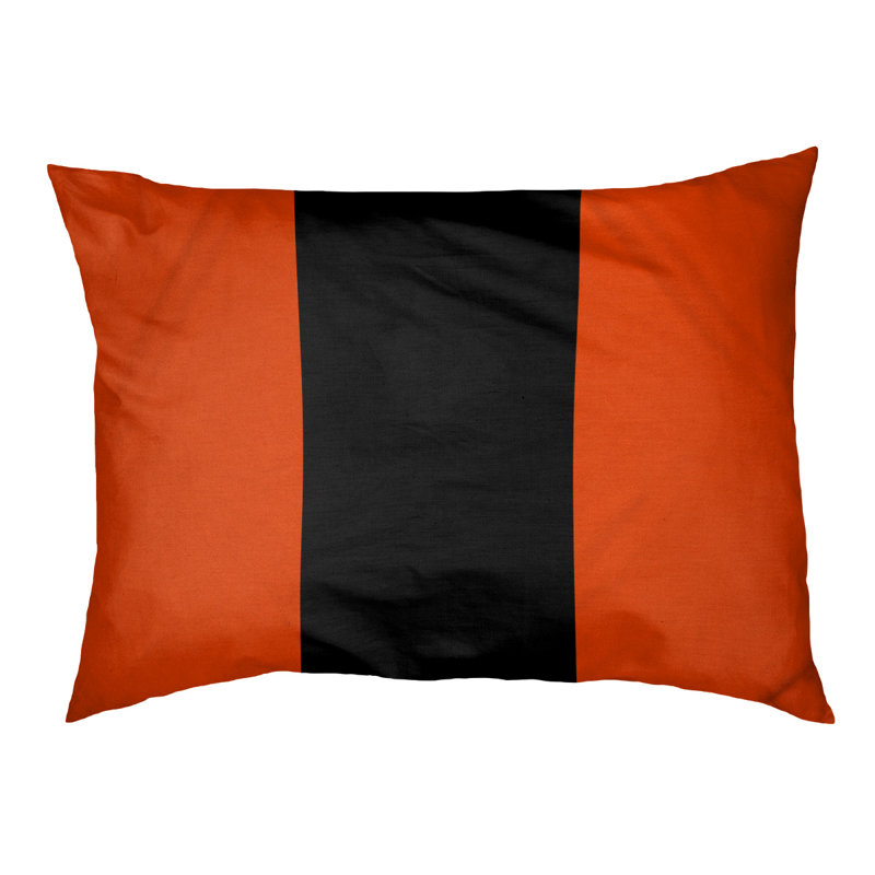 Coussin Designer, Orange / Noir, Petit (L 18 po x l 28 po)