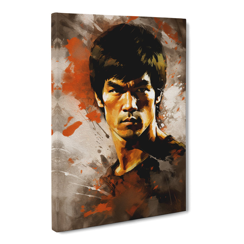 Bruce Lee Gestural - Print, 60cm H x 40cm W x 3cm D