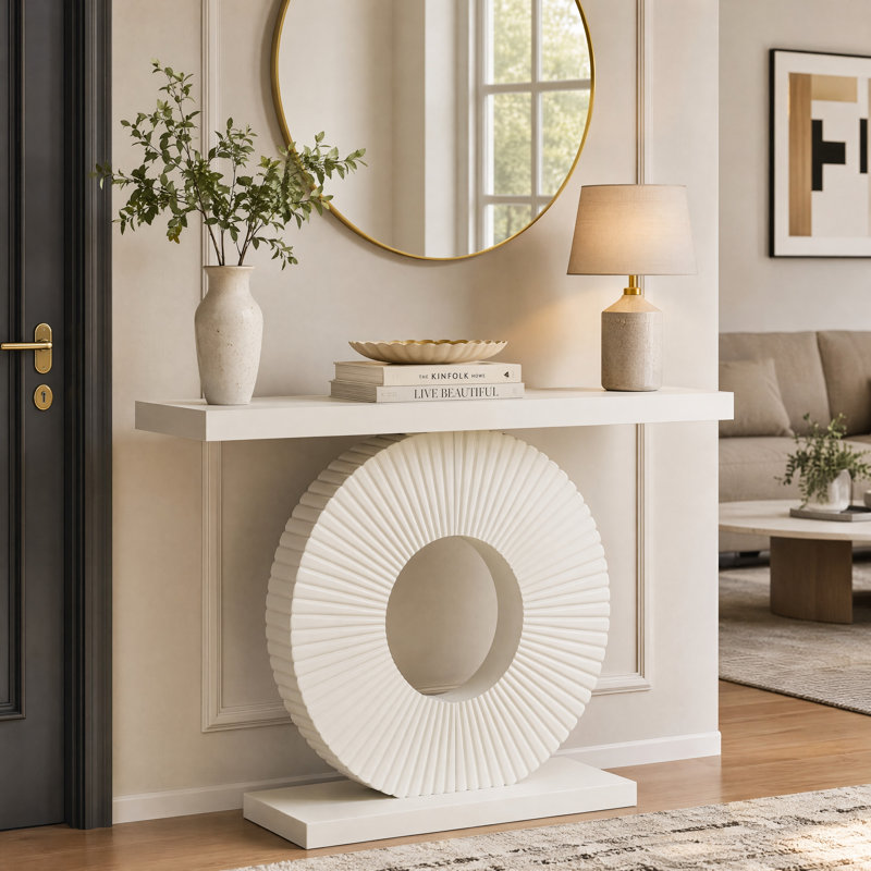 Console 39,37 po Cahner, Blanc
