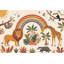 Papier peint amovible safari arc-en-ciel, feuillage tropical-739786781-739786771
