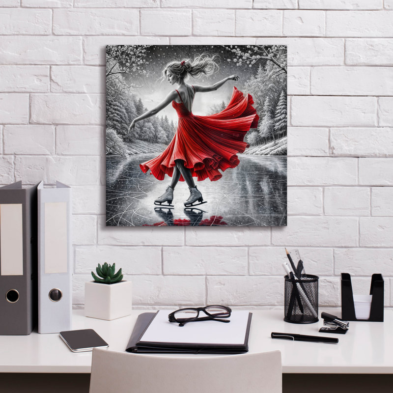 Impression sur toile Ignazia «Ice Skater» par Rey Klimt, H 18 po x l 18 po