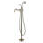 Kingston Brass Arcticstone 72-Inch Solid Surface Oval Double Ended Freestanding Tub With Faucet Combo And Drain-114103647