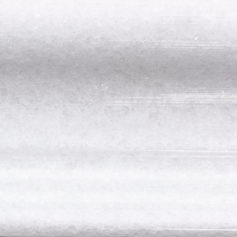 White Polished Marble Bullnose Tile Trim 12" x 4.75"