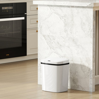 HOMCOM 15L Sensor Bin Automatic Touchless Kitchen Bin Easy Clean Grey