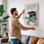 Monkey Among Calligraphy Japandi - Wrapped Canvas-951018318-951018329