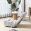 Fauteuil inclinable en métal avec ressort intégré de couleur grise pour le salon, réglable et en tissu