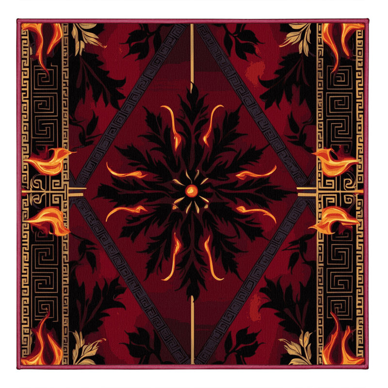 Fabled Garland Rug, Square 5'