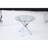 Modern Silver Glass Dining Table, Space-saving Design For Kitchen