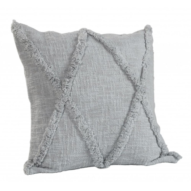 Geometric Reversible Pillow Insert, 20"H x 20", Gray