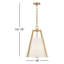 Luminaire suspendu en laiton 3 lumières Joy-919568565