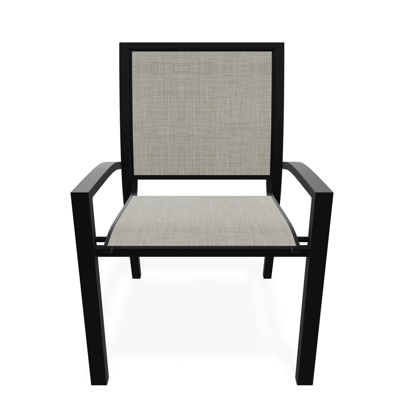 Chaise de café empilable Kendall, Noir, Ella