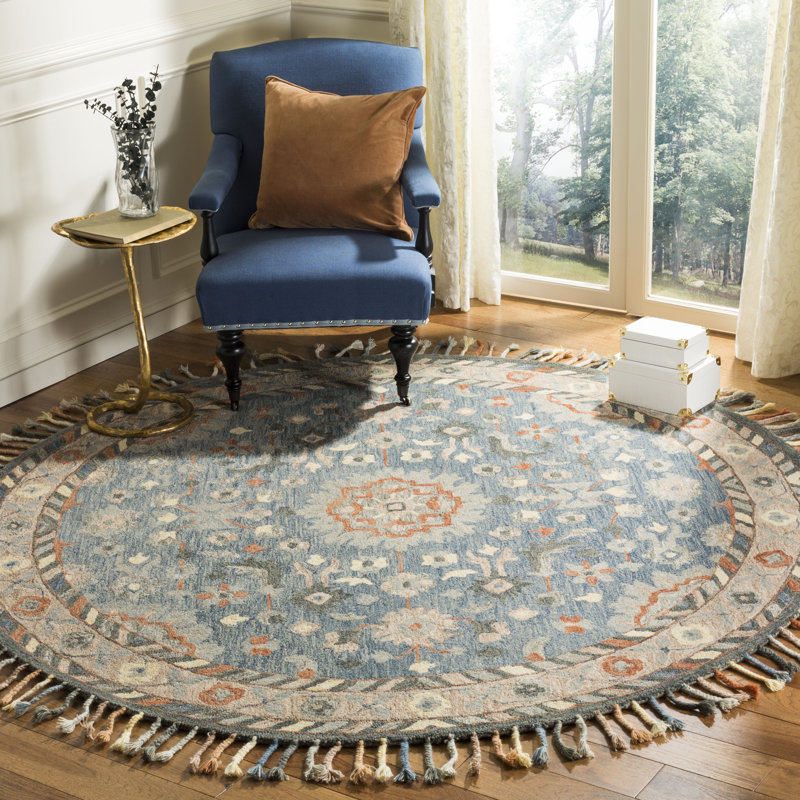 Vahakn Hand Tufted Wool Oriental Rug, Round 7'