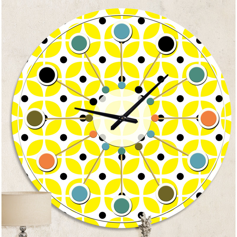 Horloge murale rétro Mid-Century, Moyenne
