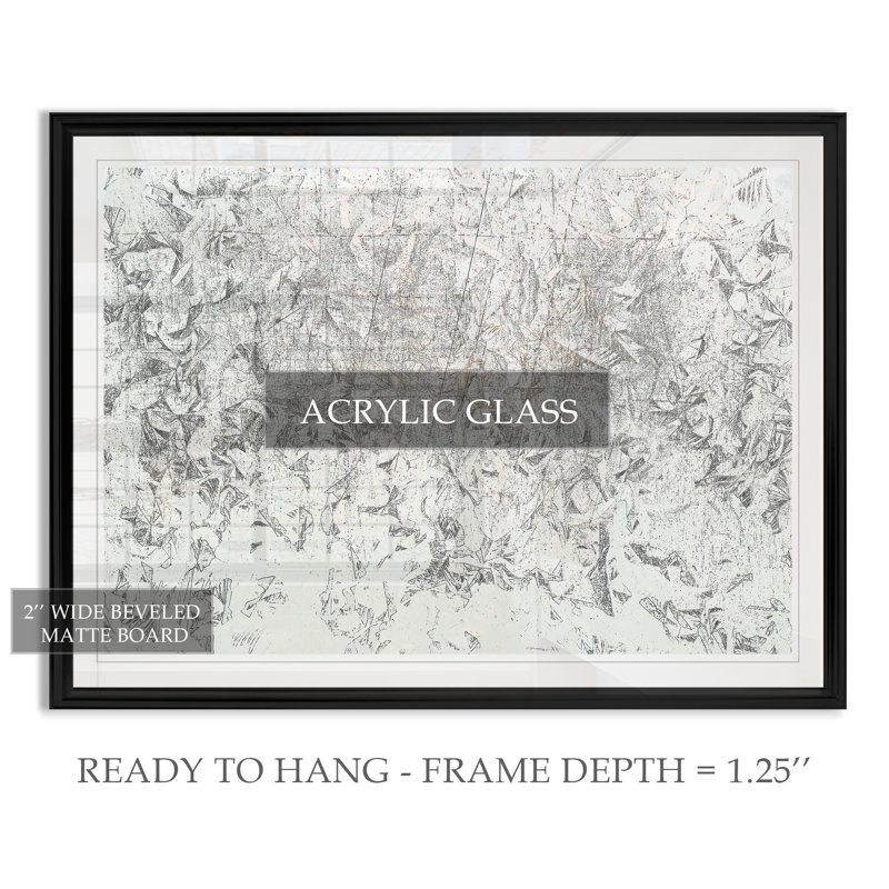 Frosty II - reproduction d'art sur toile, H 26,5 po x l 36,5 po x P 1,5 po, Cadre noir