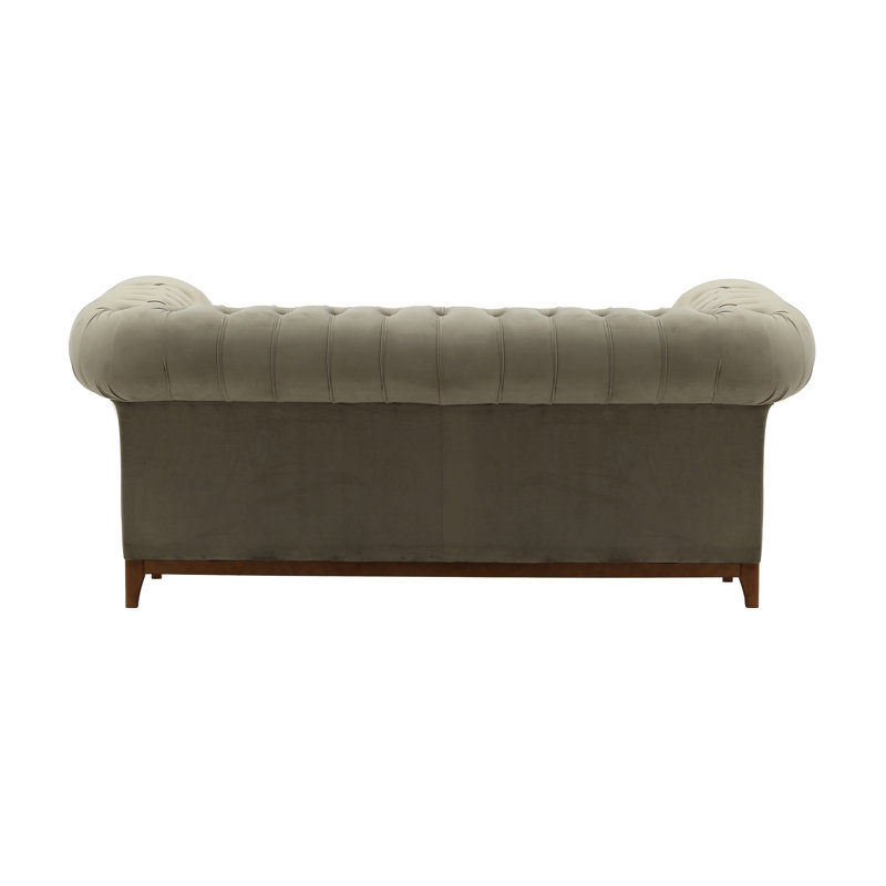 Fryar Velvet Sofa, 2, Brown, Light Grey