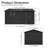 12Ftx10ft Metal Garden Sheds Outdoor Storage Sheds Black With Window-124907454