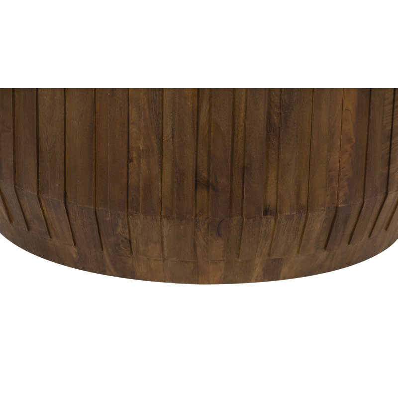 TABLE DE CAFÉ EN CAOUTCHOUC NOYER