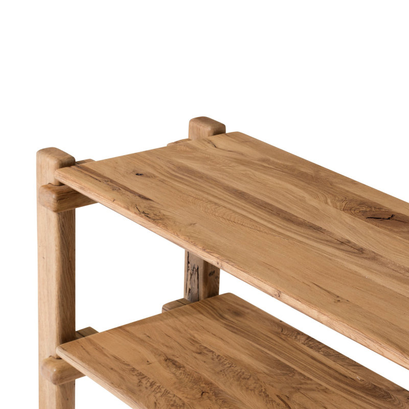 Marcia Console Table by Thomas Bina/Ronald Sasson, Natural Reclaimed French Oak, 29.5" H x 86.75" W x 22.5" D