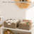 Scalloped Edge Wicker Storage Basket, Hand Woven Basket with Handles for Décor, Shelves, Pantry-1720000362