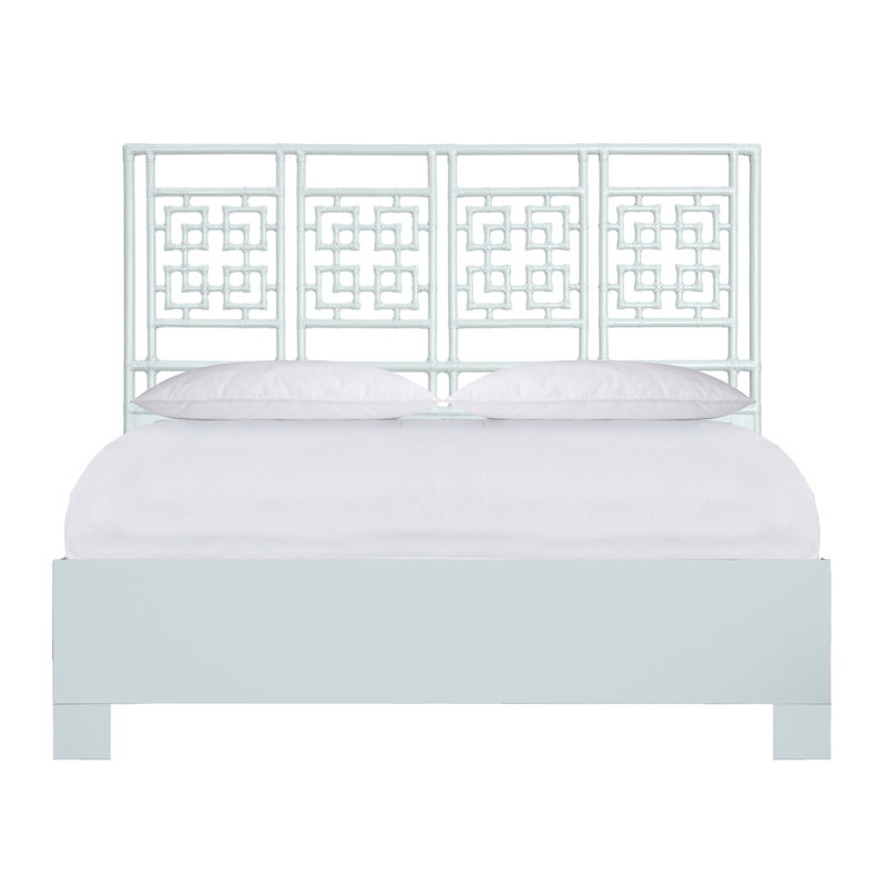 Palm Springs Low Profile Standard Bed, King, Light Blue