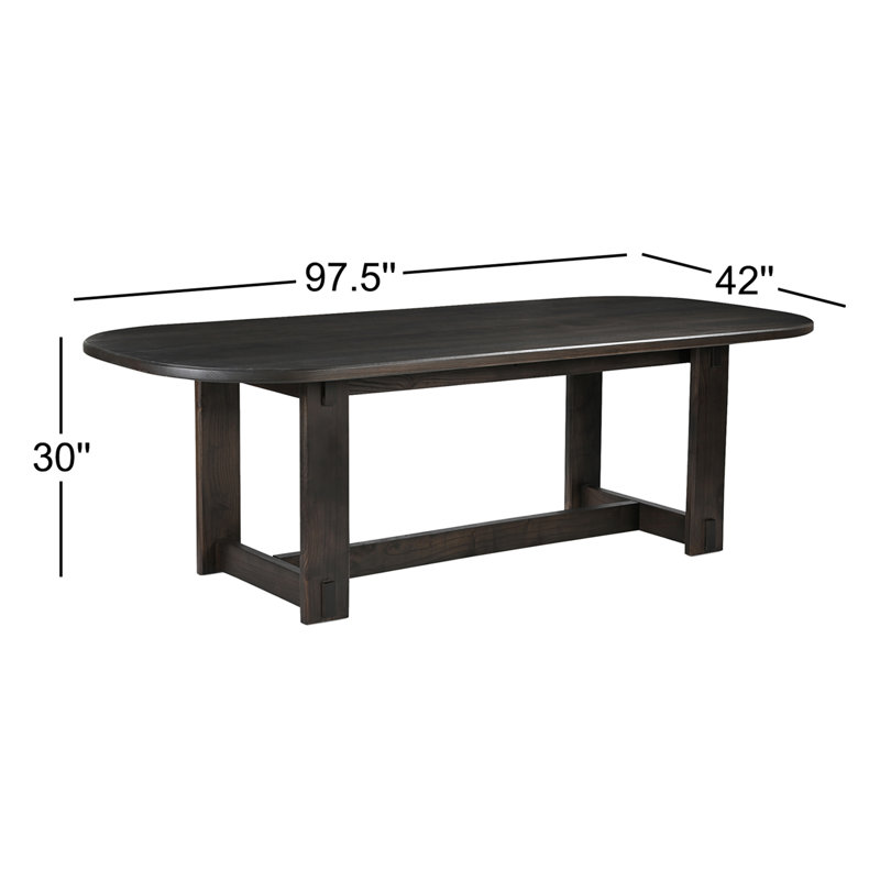 Glenn Oval Dining Table Dark Brown