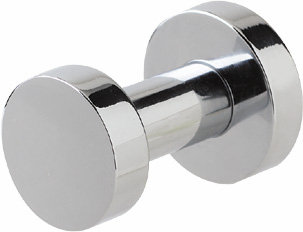 Euro Single Robe Hook, Polished Chrome