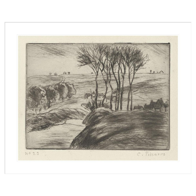 «Landscape at Osny» par Camille Pissarro, impression giclée sur cadre, 33.5" H x 40.76" W