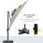Samiyah 80cm Cantilever Parasol