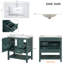 Armoire de salle de bain transitionnelle avec lavabo en céramique de 30 po Nazhir-1356496704