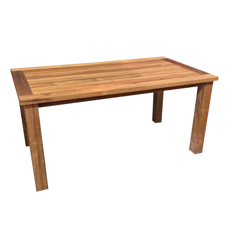 Jayliz Rectangular Teak Outdoor Dining Table, 29.5" H x 35.5" W x 63" L