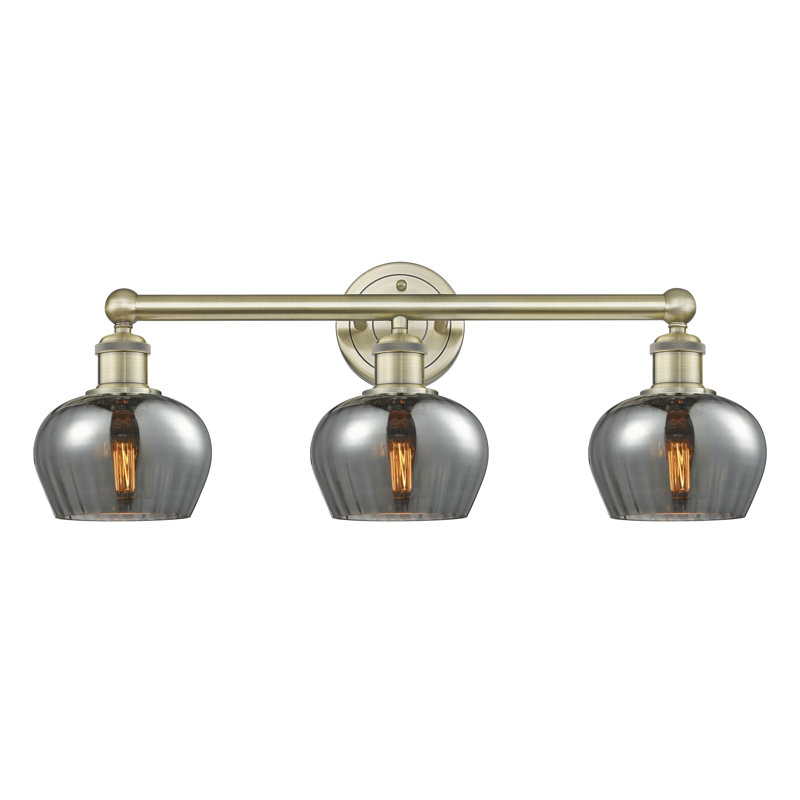 Noille 3 - Light Dimmable Vanity Light, Plated Smoke, Antique Brass