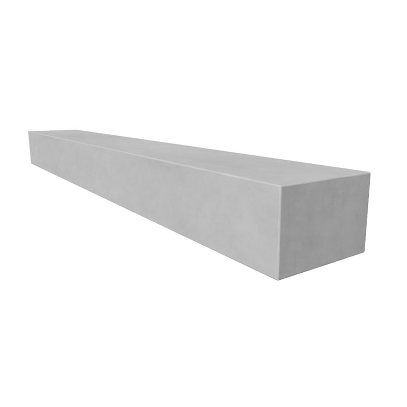 Everett Concrete Fireplace 72" Mantel Shelf Contemporary - Non-Combustible Composition & Heat Resistant, Graphite, 72"