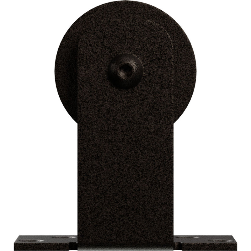 Ensemble de quincaillerie de porte de grange simple à roulettes silencieuse Economy Straight Top, Arche bronze