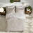 -piece Neutral Queen Bedding Sets, Polyester Comforter With Modern Striped Design And Easy-care Sheets