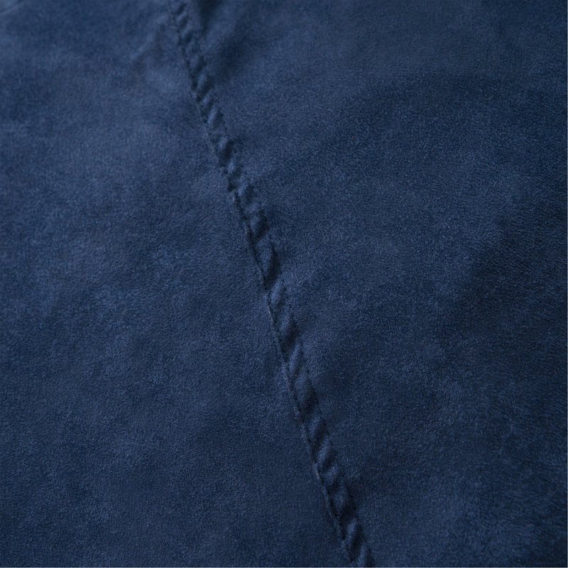 High-Density Shredded Foam Bean Bag Chair with Removable Microsuede Cover, Comfortable Lounge for Kids & Adults, Midnight Blue