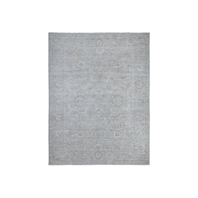 Tapis oriental gris en laine noué à la main 10 pi x 13 pi Peshawar BBA3DAD4263342E5988E226E3EBD89B7