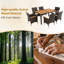 Ensemble de salle à manger d'extérieur 7 pièces, ensemble de table et chaises de jardin en osier de rotin PE, plateau de table en bois d'acacia, chaises avec accoudoirs empilables avec coussins (ensemble de salle à manger)-741817056-741816863