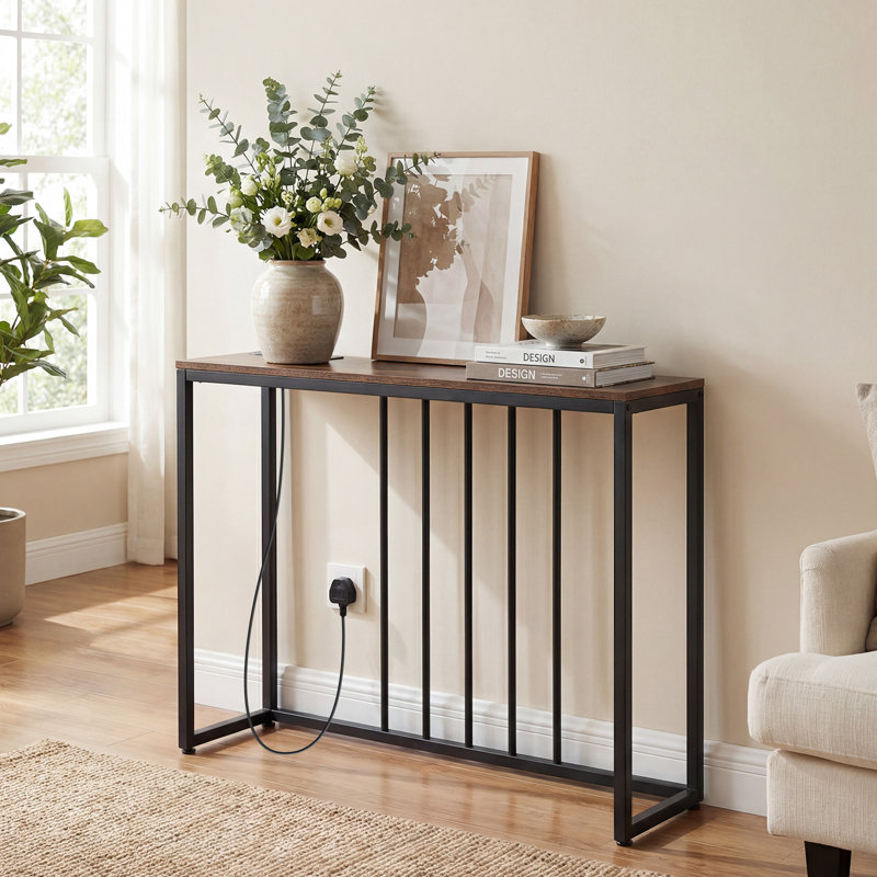 100cm Console Table, Brown/Black