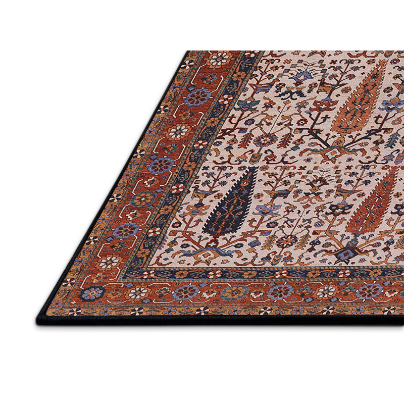 Tapis brun à motif oriental, Rectangle 8 pi x 10 pi