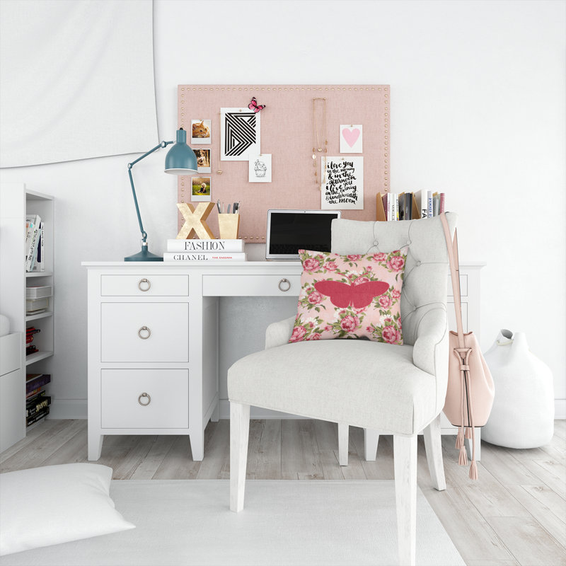  Coussin Butterfly Shabby Elegance, Rose