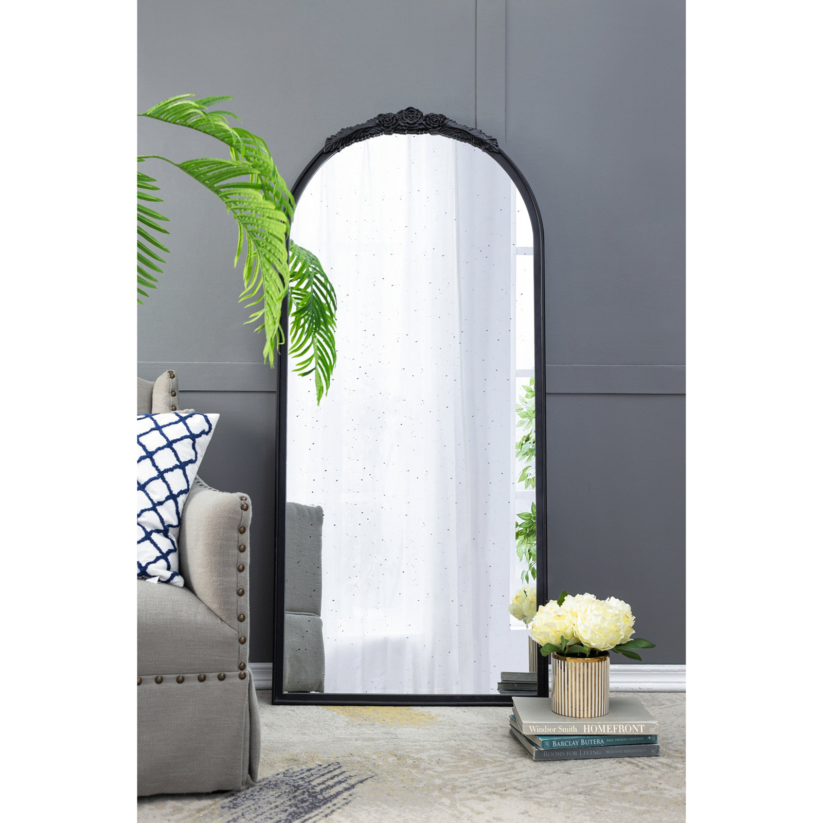 Langosta Mirror, 65" x 29.5", Black