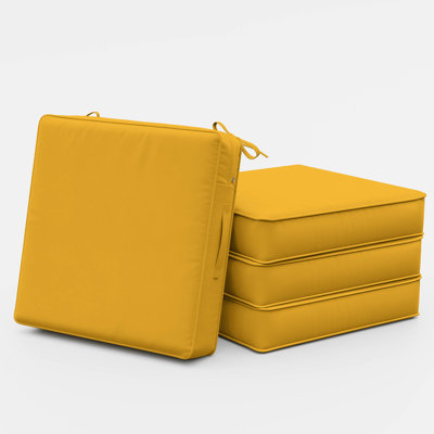 24“x24”x5“ Outdoor Seat Cushions High-Resilience Foam Chair Cushion with Handle and Non-Slip Bottom
