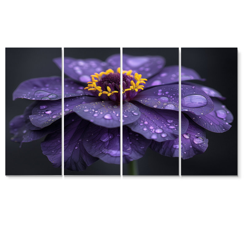 Mauve, jaune, fragiles, souci, pétales de souci, ensemble de reproductions d'art mural, 32" H x  64" W
