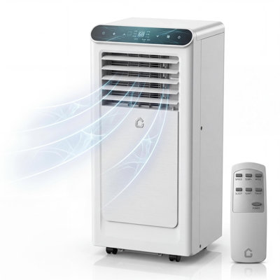 Climatiseur portatif, unité CA de 10 000 BTU avec chaleur, ventilateur déshumidificateur 4-en-1, climatisation jusqu'à 450 pieds carrés, mode minuterie à distance 24 heures à distance, ensemble de fenêtre