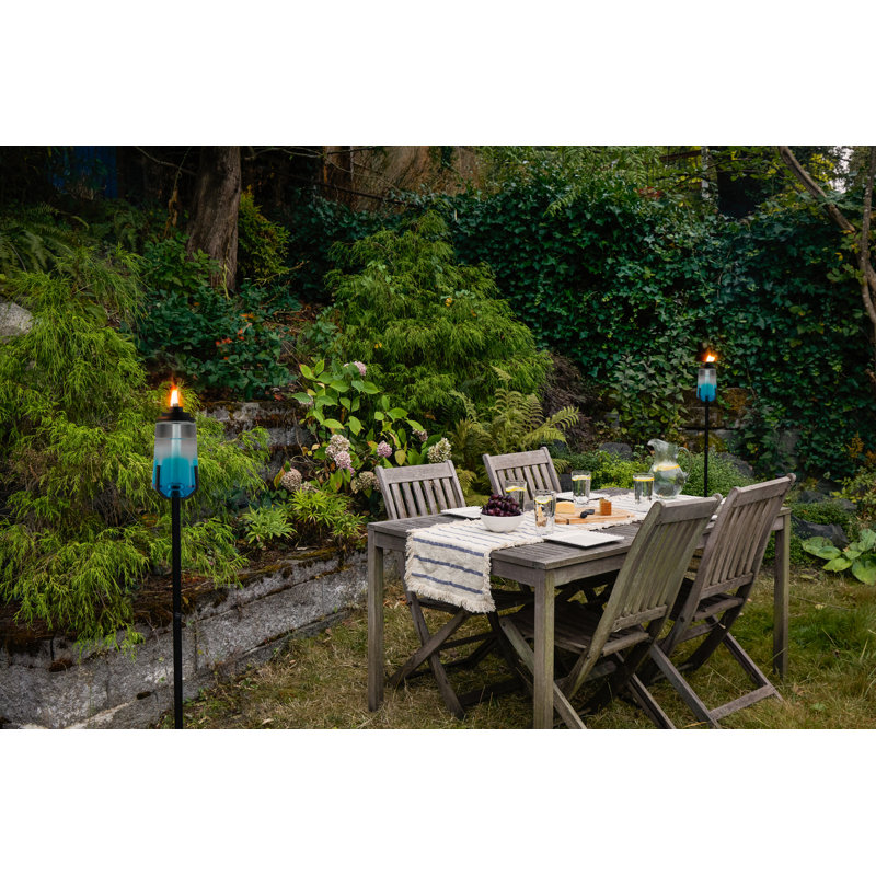 69 Inch Blue Industrial Glass TIKI Torch