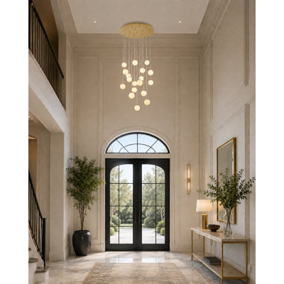 Transitional 18-Light Multi-Globe Chandelier 