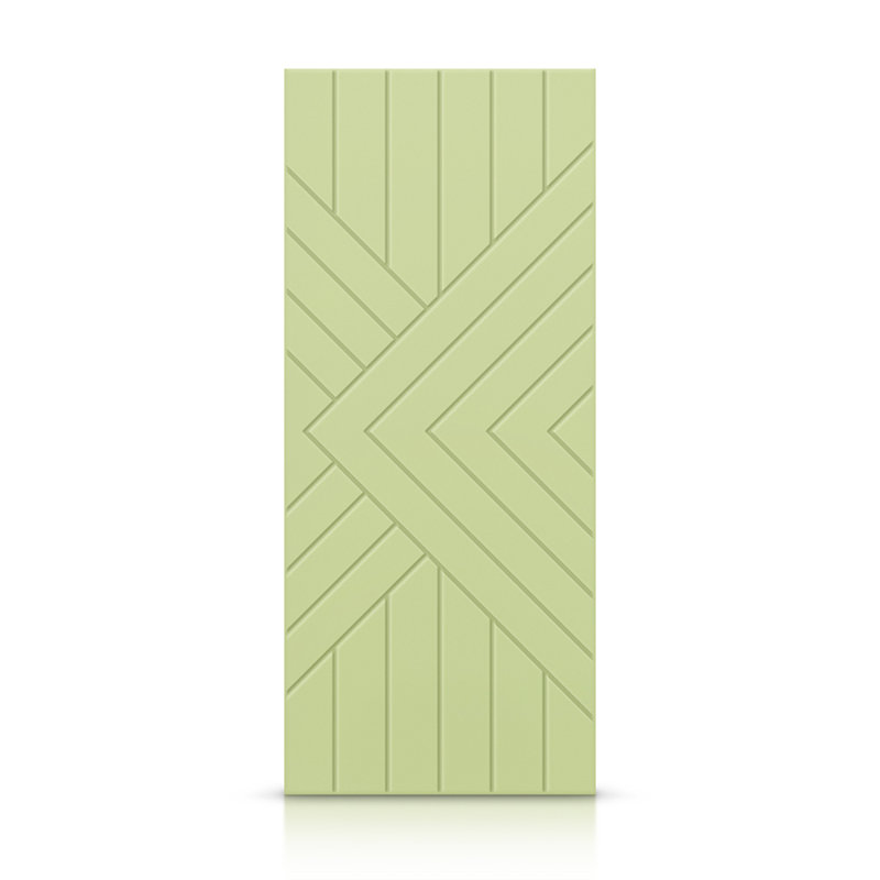 Porte standard à panneaux en bois, Vert sauge, 30 po x 84 po