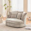 Fauteuil demi-tonneau rembourré en chenille-141022763