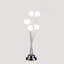 Lampe de table sphérique en métal chromé argenté à 6 lumières 27,5 po Aluminun-1155810822